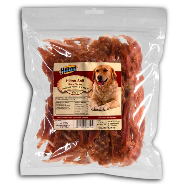 Hilton Soft Duck Jerky Λιχουδιά Σκύλου με Πάπια 500gr