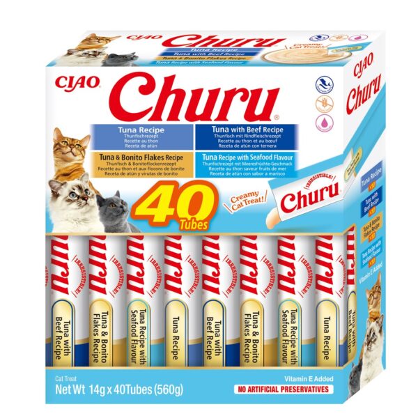 Ciao Churu Cat Box Tuna Seafood Variety 40 × 14 G