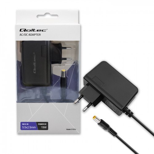 Qoltec Universal Τροφοδοτικό 9V 2.1A 19W (51034)