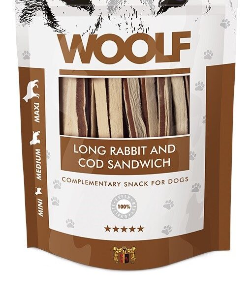 Woolf Snacks Woolf Long Λιχουδιά Σκύλου με Μπακαλιάρο 100gr