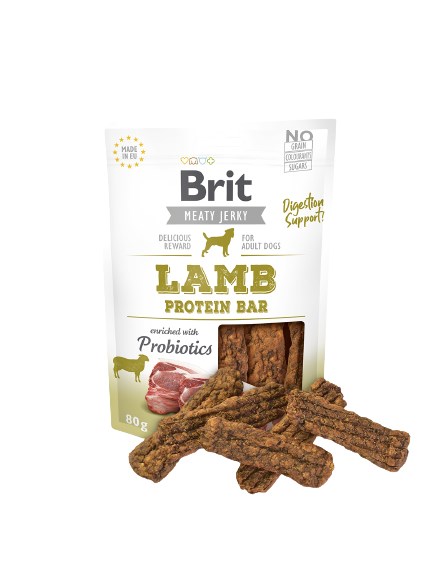 Brit Jerky Snacks Lamb Λιχουδιά Σκύλου Διαίτης με Κρέας και Κοτόπουλο 80gr