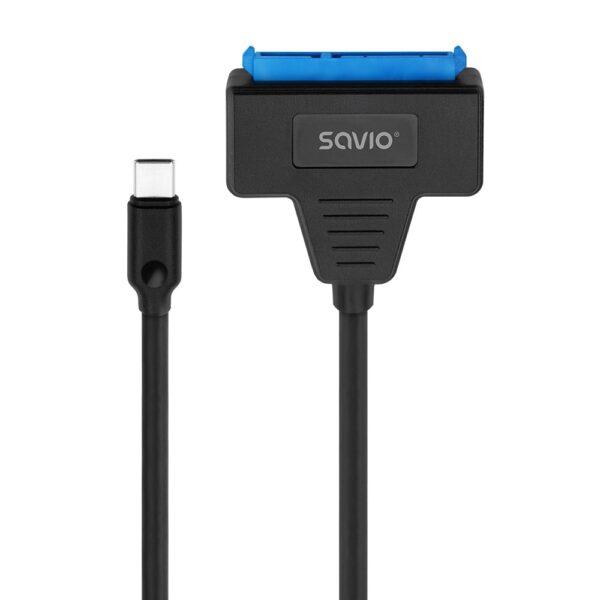 Savio Usb-c 3.1 Gen 1 (m) - Sata (f) Αντάπτορας USB to SATA Μαύρο