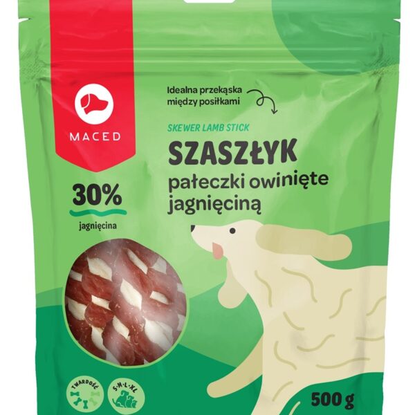 Maced Wrapped Rawhide Λιχουδιές σε Stick Σκύλου Μικρόσωμων Φυλών χωρίς Γλουτένη με Αρνί 500gr