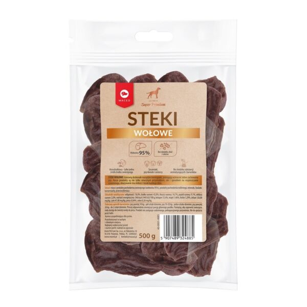 Maced Steaks Λιχουδιά Σκύλου με Βοδινό 500gr