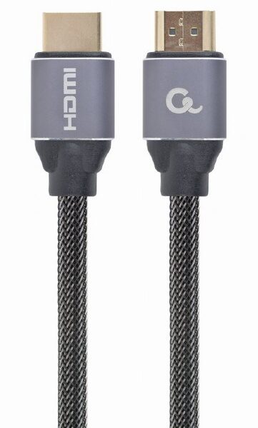 Cablexpert HDMI 2.0 Braided HDMI male - HDMI male 1m Ασημί (CCBP-HDMI-1M)