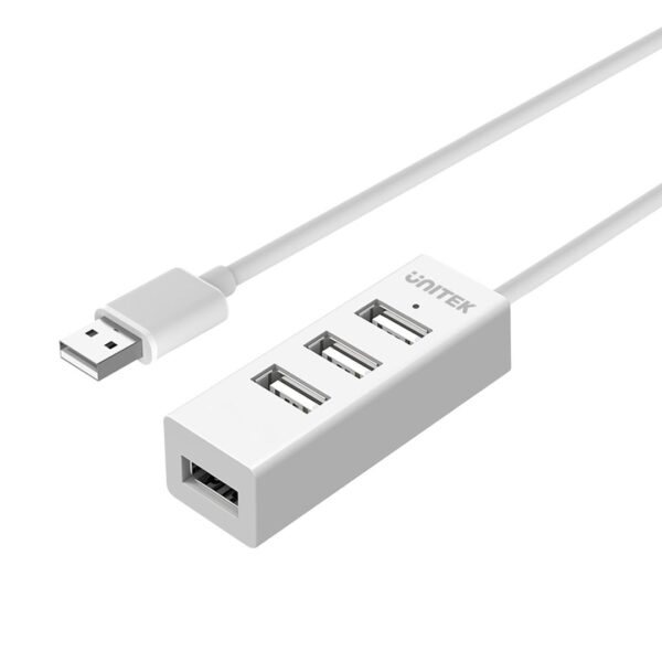 Unitek USB 2.0 Hub 4 Θυρών με σύνδεση USB-A Λευκό