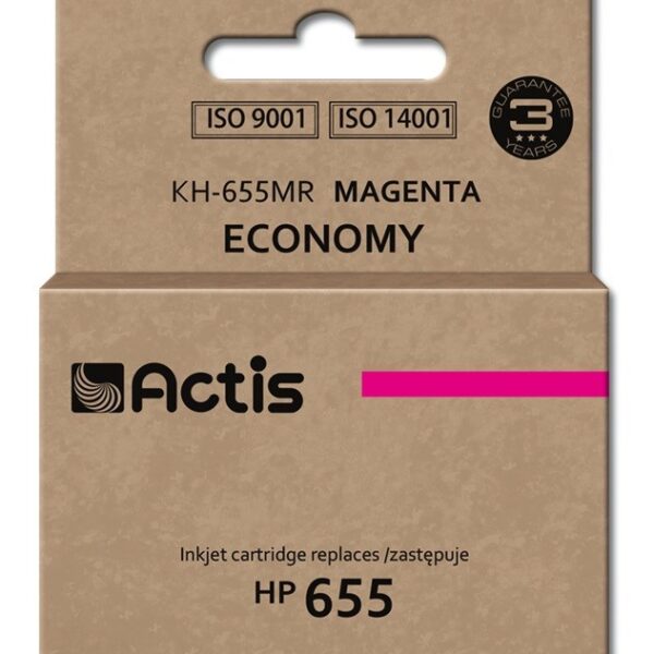 Actis Συμβατό Μελάνι Εκτυπωτή InkJet HP 655 CZ111AE 12ml Ματζέντα