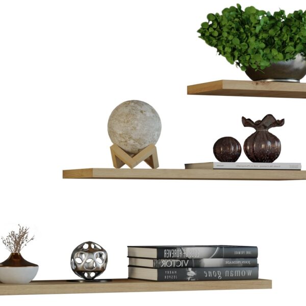 Ράφι Τοίχου Tobi 3p 60x30x1.8εκ. Oak
