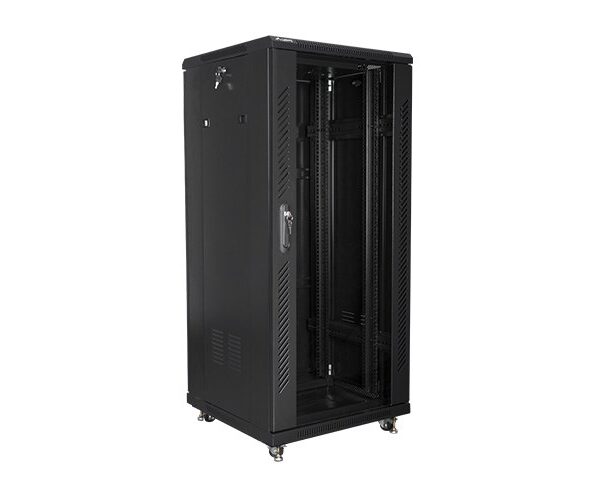 Lanberg Επιδαπέδια καμπίνα Rack 19" 27U (600X600) Μαύρο