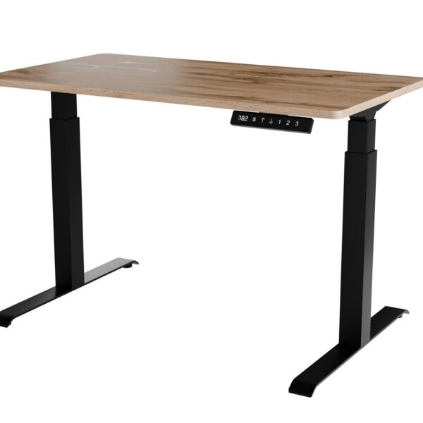 Γραφείο Gaming με Ρυθμιζόμενο Ύψος 121x67x72εκ. Black/wood