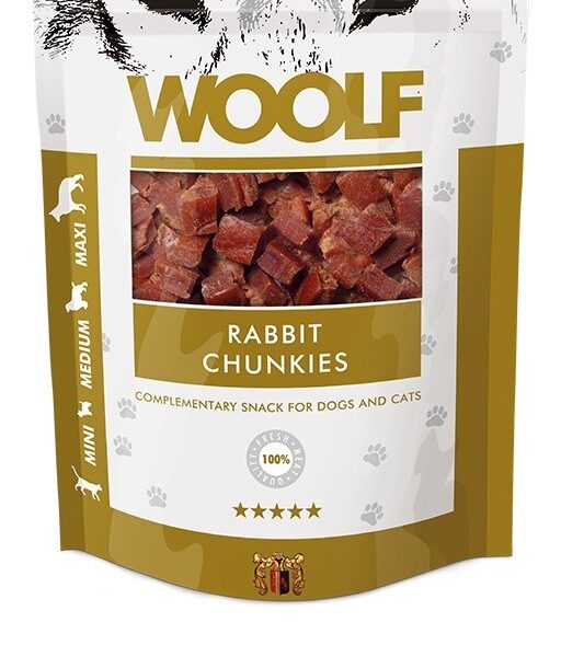 Woolf Snacks Woolf Λιχουδιά για Κουτάβια με Κουνέλι και Λαγό 100gr