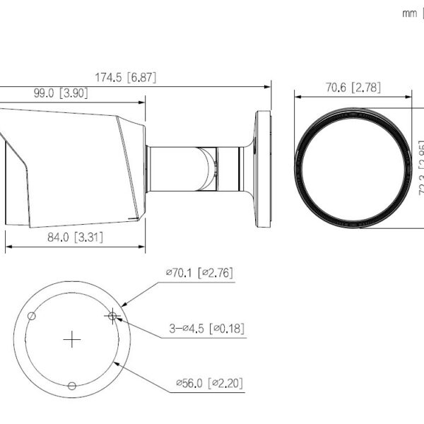 Dahua HAC-HFW1200T-0280B-S6 IP Αδιάβροχη Κάμερα Full HD 1080p