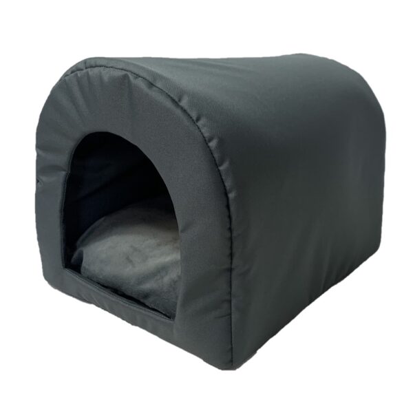 GO GIFT Dog and cat cave bed - graphite - 40 x 33 x 29 cm