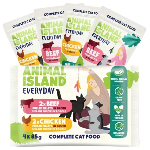 Animal Island Υγρή Τροφή 4x85gr