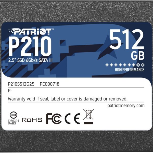 Patriot P210 512GB 2.5'' P210S512G25