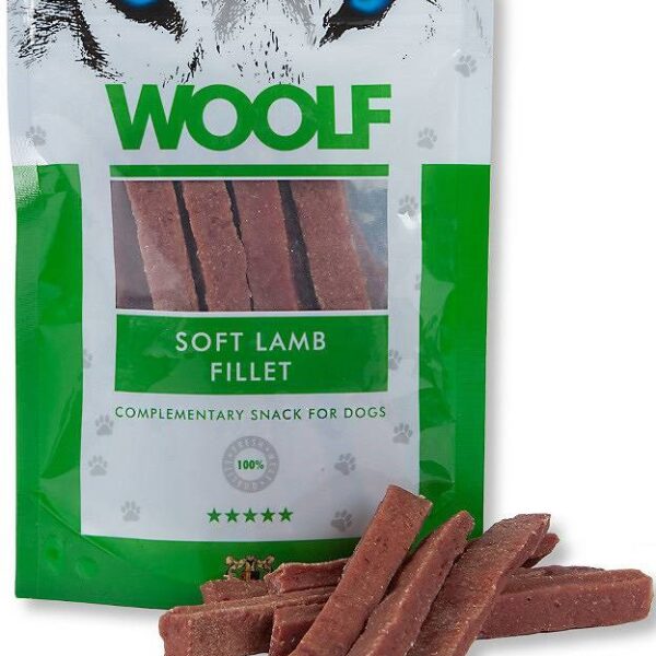 Woolf Snacks Soft Fillet Λιχουδιές Σκύλου χωρίς Σιτηρά & Γλουτένη με Αρνί 100gr