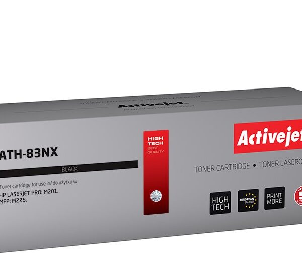 Active Jet Συμβατό Toner για Laser Εκτυπωτή HP 83X CF283X 2200 Σελίδων Μαύρο