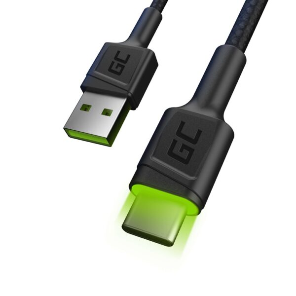 Green Cell Cell Ray USB 2.0 USB-C male - USB-A 1.2m (KABGC06)