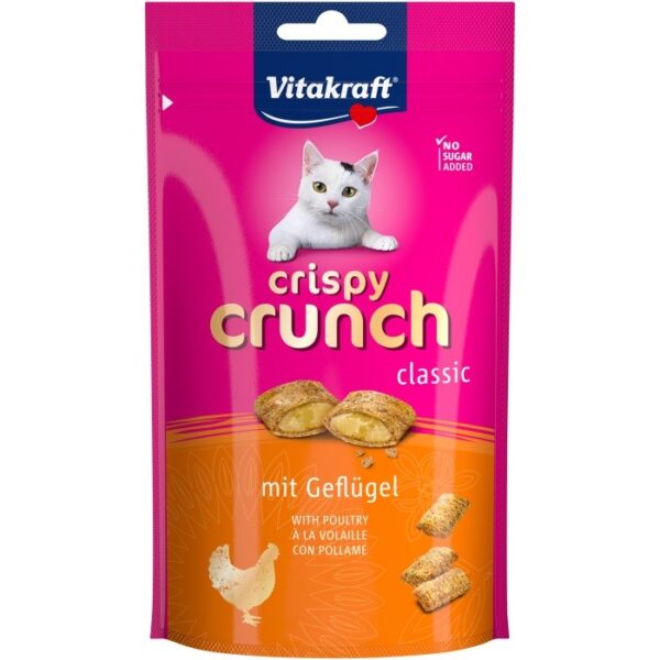 Vitakraft Crispy Crunch Dental Care Λιχουδιές Σνακ Γάτας με Κοτόπουλο 60gr