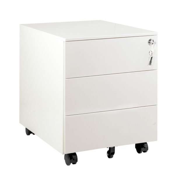 Metal pedestal with lock XD-041-3-W White