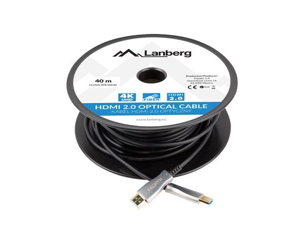 Lanberg HDMI 2.0 HDMI male - HDMI male 40m Μαύρο (CA-HDMI-20FB-0400-BK)