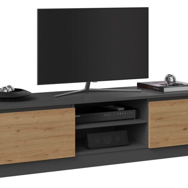 Έπιπλο Τηλεόρασης Ξύλινο RTV140 anthracite/artisan Μ140xΠ40xΥ36cm