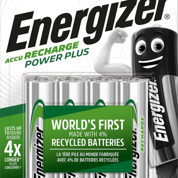 ENERGIZER BATTERY RECHARGEABLE POWER PLUS AA HR6/4 2000mAh