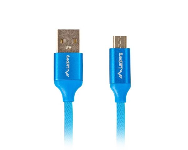 Lanberg Regular USB 2.0 to micro USB Cable Μπλε 1m (CA-USBM-20CU-0010-BL)