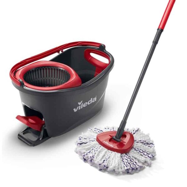 Vileda Σετ Κουβάς με Σφουγγαρίστρα με Μικροίνες Rotary Mop Turbo