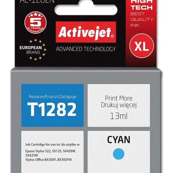 Active Jet Συμβατό Μελάνι Εκτυπωτή InkJet Epson T1282 13ml Κυανό