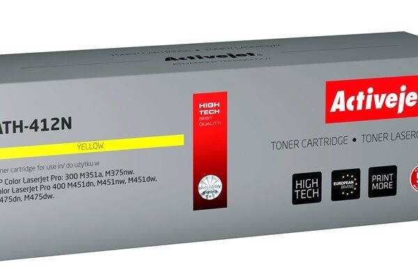 Active Jet Συμβατό Toner για Laser Εκτυπωτή HP 305A CE412A 2600 Σελίδων Κίτρινο