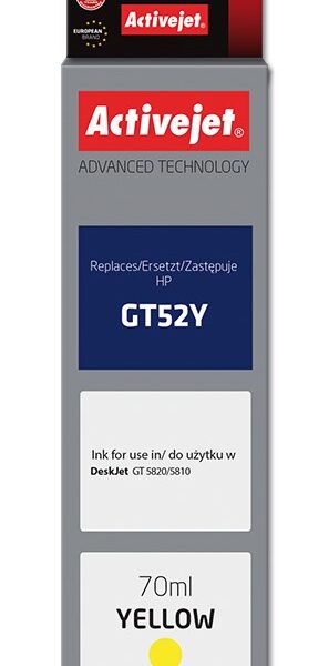 Active Jet Συμβατό Μελάνι Εκτυπωτή InkJet HP GT52Y M0H56AE 70ml Κίτρινο