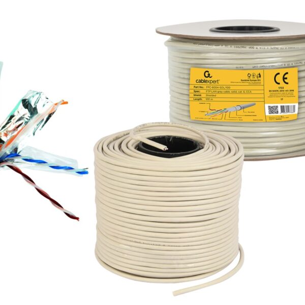 Cablexpert U/FTP (STP) Cat.6 Καλώδιο Δικτύου Ethernet χωρίς ακροδέκτες 100m Γκρι