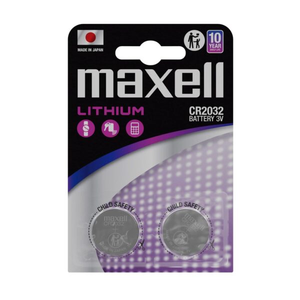 Maxell Μπαταρίες Λιθίου Ρολογιών CR2032 3V 2τμχ