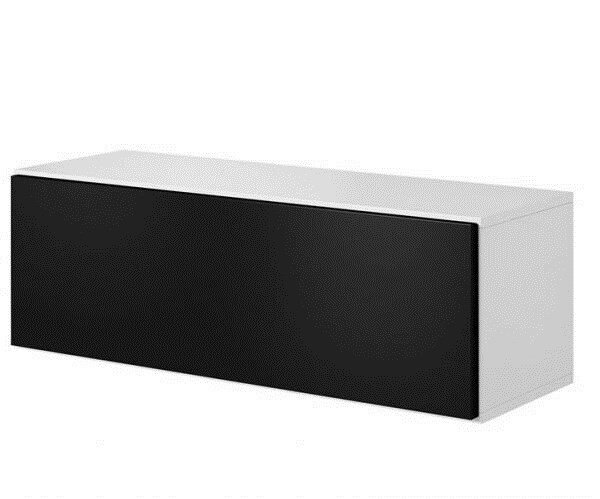 Cama full storage cabinet ROCO RO1 112/37/39 white/white/black
