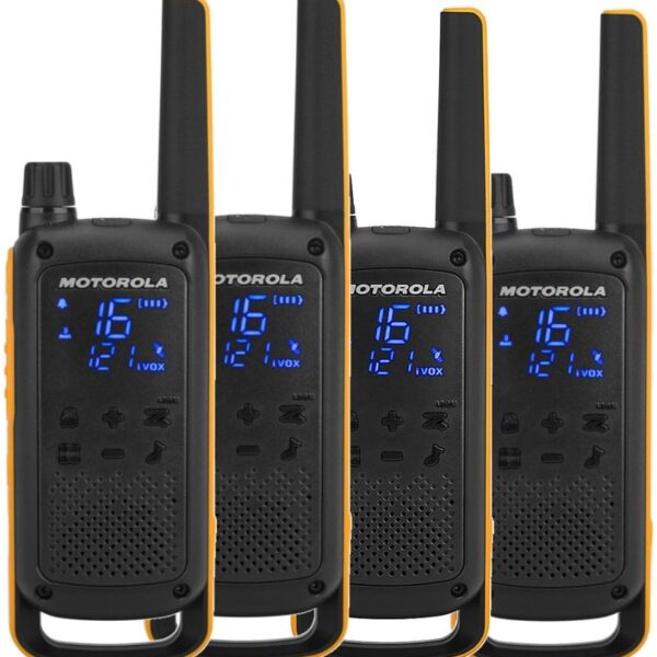 Motorola Talkabout T82 Extreme Quad Pack two-way radio 16 channels Black,Orange