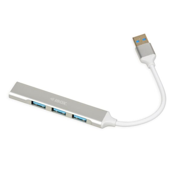 iBox USB 2.0 Hub 4 Θυρών με σύνδεση USB-A Λευκό
