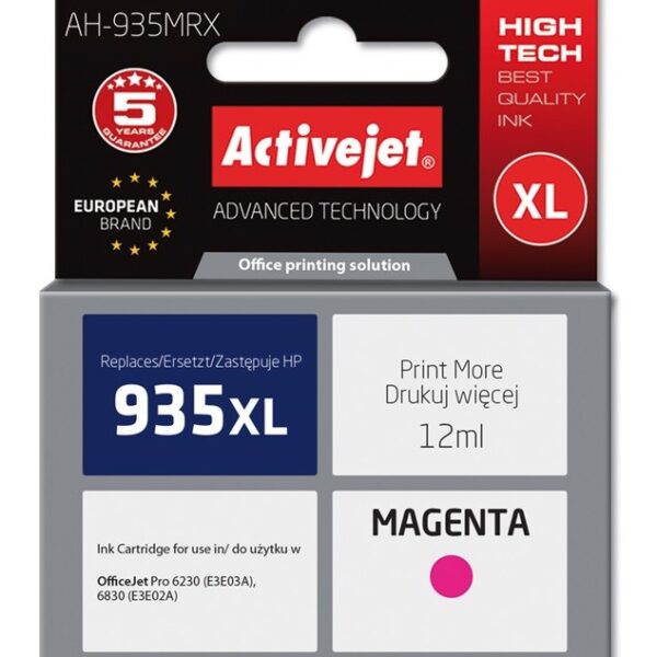 Active Jet Συμβατό Μελάνι Εκτυπωτή InkJet HP 935XL C2P25AE 12ml Ματζέντα