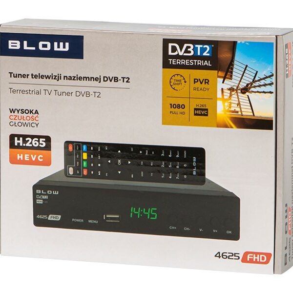 Blow T2 4625FHD Ψηφιακός Δέκτης Mpeg-4 Full HD (1080p) Σύνδεσεις SCART / HDMI / USB