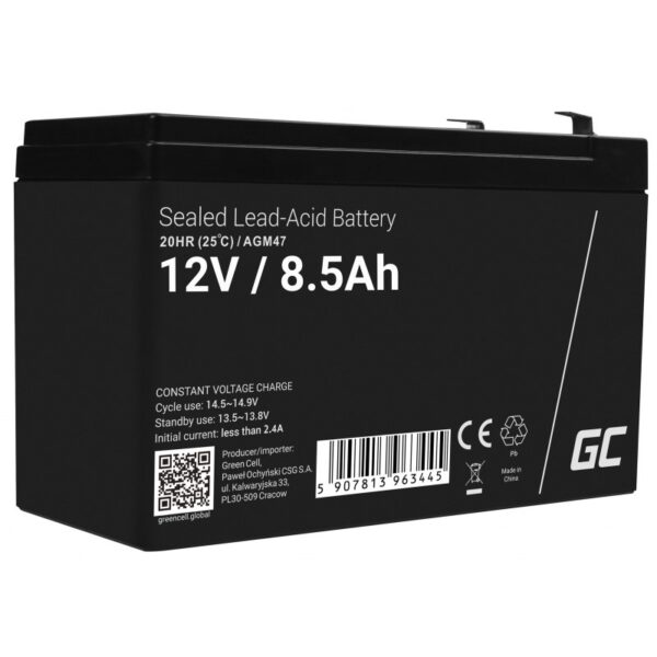 Green Cell με Χωρητικότητα 8.5Ah και Τάση 12V AGM47 1τμχ