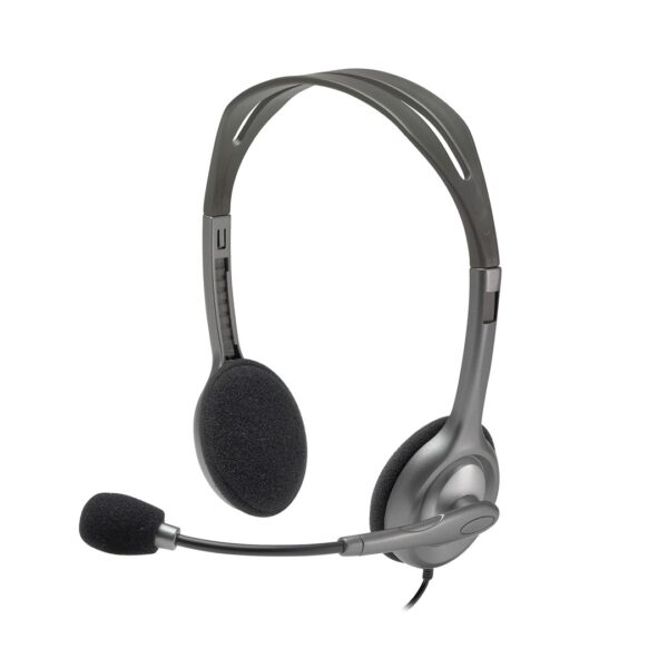 Logitech H110 On Ear Multimedia Ακουστικά με μικροφωνο και σύνδεση 3.5mm Jack σε Γκρι χρώμα