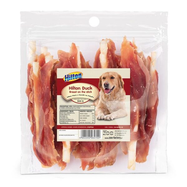 Hilton Duck Λιχουδιές σε Stick Σκύλου Μικρόσωμων Φυλών χωρίς Γλουτένη με Πάπια 500gr