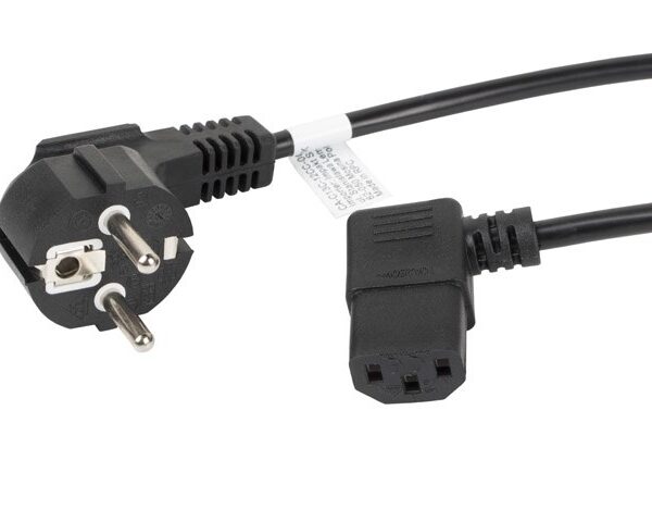 Lanberg IEC C13 - Schuko Cable 2m Μαύρο (CA-C13C-12CC-0018-BK)