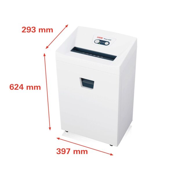 HSM Καταστροφέας Εγγράφων και CD Pure 420 4.5x30mm 15 Φύλλων με Κάδο 35lt