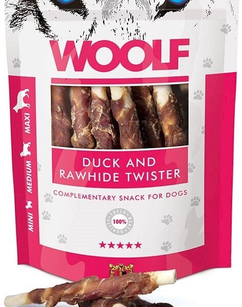 Woolf Snacks Rawhide Twister Λιχουδιές Σκύλου χωρίς Σιτηρά με Πάπια 100gr