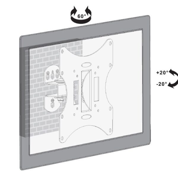 Maclean Energy MC-501A B Βάση Τηλεόρασης Τοίχου έως 42" και 30kg