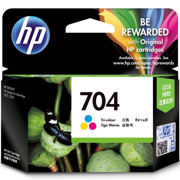 HP 704 Black Γνήσιο Μελάνι Εκτυπωτή InkJet