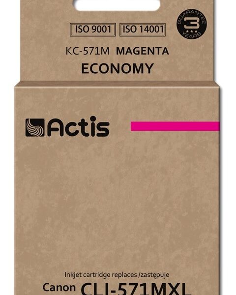 Actis Συμβατό Μελάνι Εκτυπωτή InkJet Canon CLI-571MXL 12ml Ματζέντα