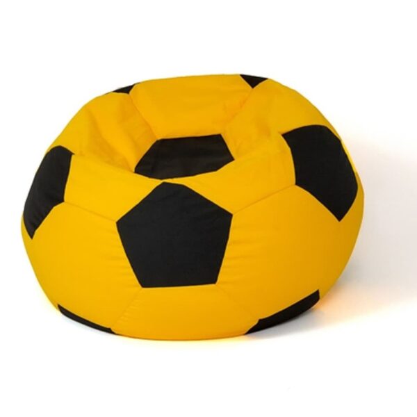 Soccer Sako bag pouffe yellow-black L 80 cm