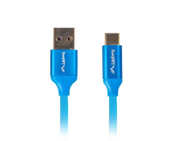 Lanberg Premium QC USB 3.0 USB-C male - USB-A 0.5m (CA-USBO-22CU-0005-BL)